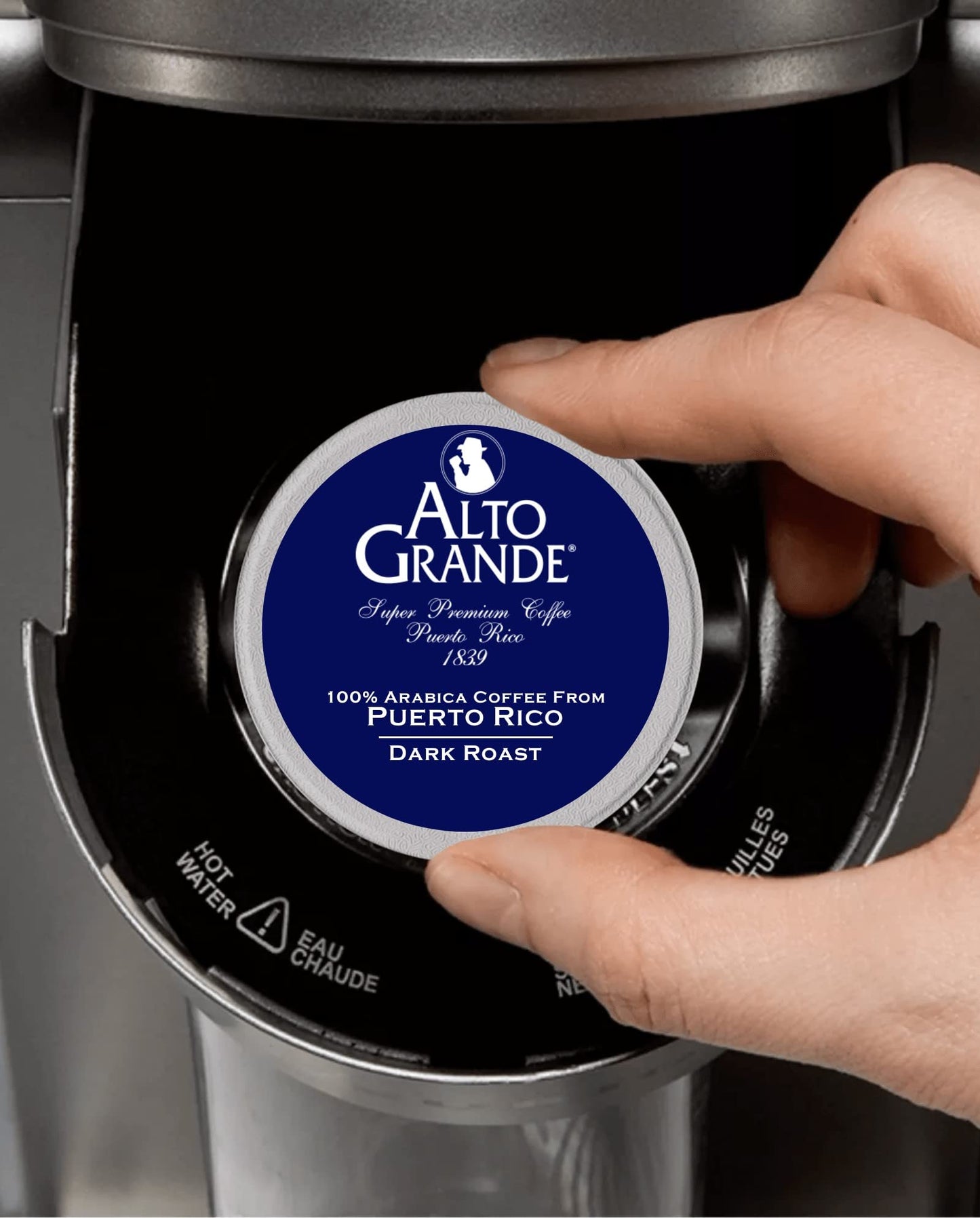 Alto Grande Ground Dark Roast Arabica Coffee Single-Serve Pods, 72 Count, Compatible with Keurig K Cup Brewers
