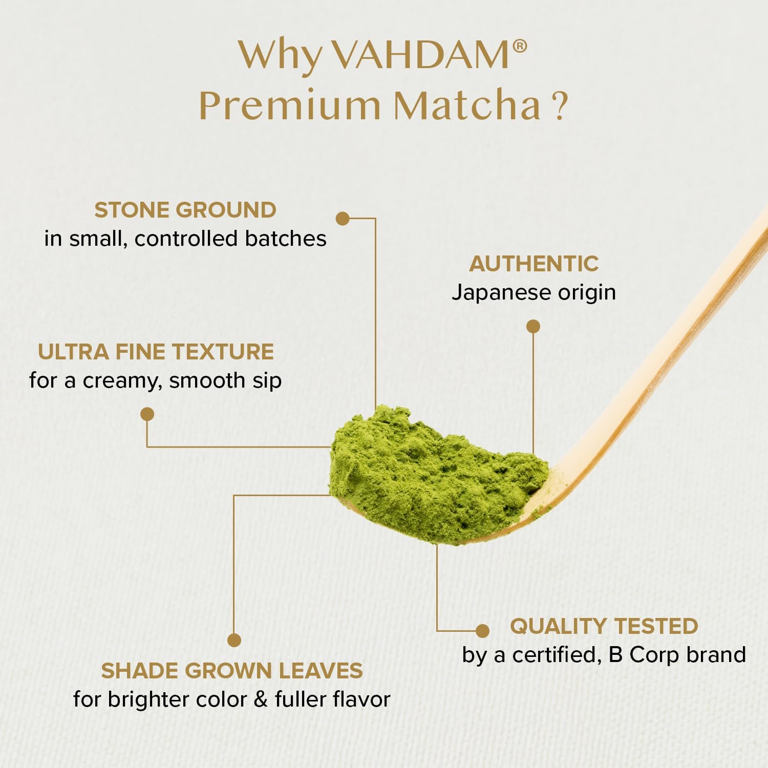 VAHDAM Premium Matcha Green Tea Powder 50g | Shizuoka, Japan Origin | Mild & Balanced Taste | Ideal for Tea, Lattes and Smoothies