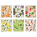 Morigins Mixed Fruit Swedish Kitchen Dishcloths Reusable Dish Towels Absorbent and Fast Dry Cleaning Cloths for Kitchen Cleaning Wipes 6 Pieces