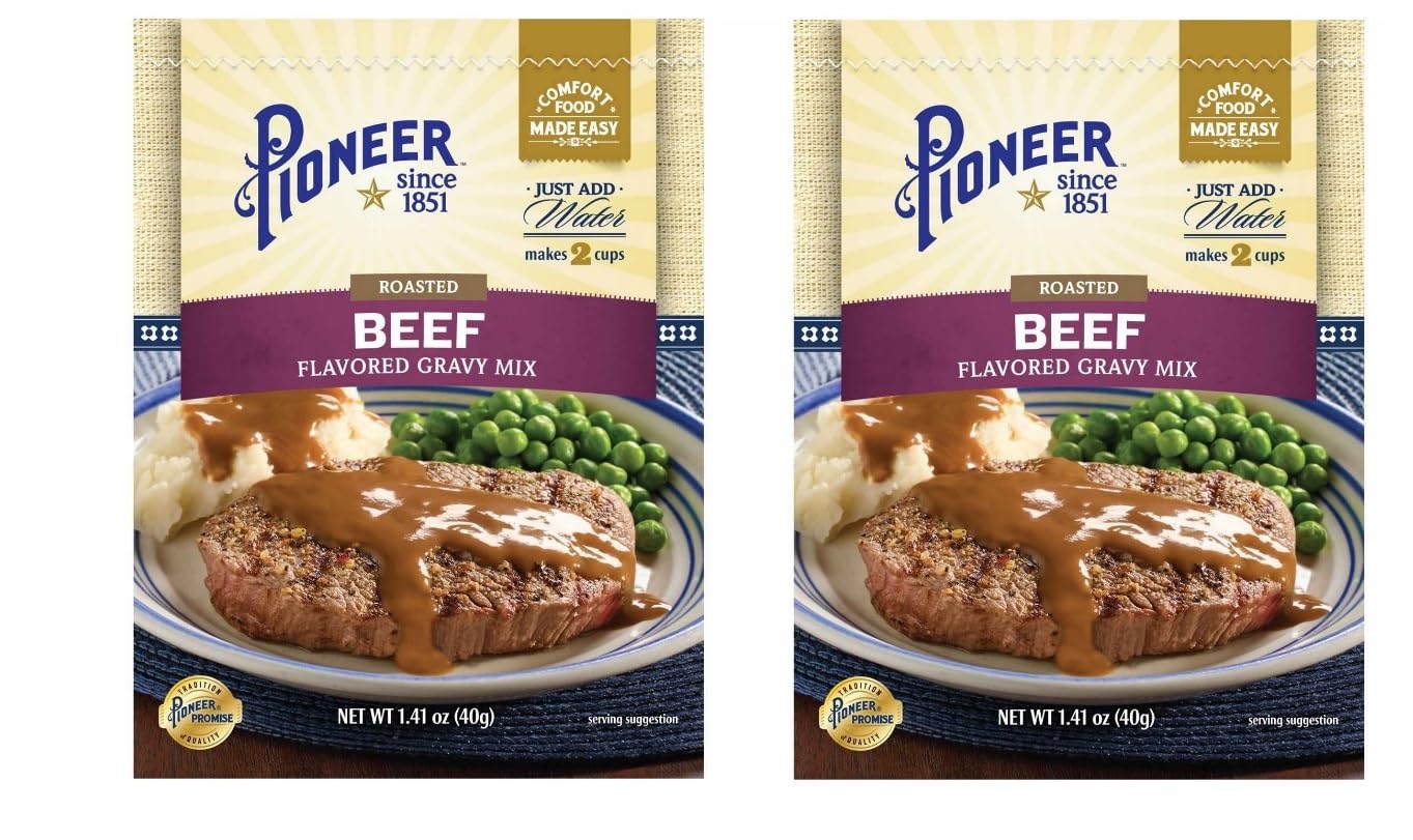 Pioneer Gravy & Seasoning Mixes - 2 packages (Roasted Beef 1.41oz)