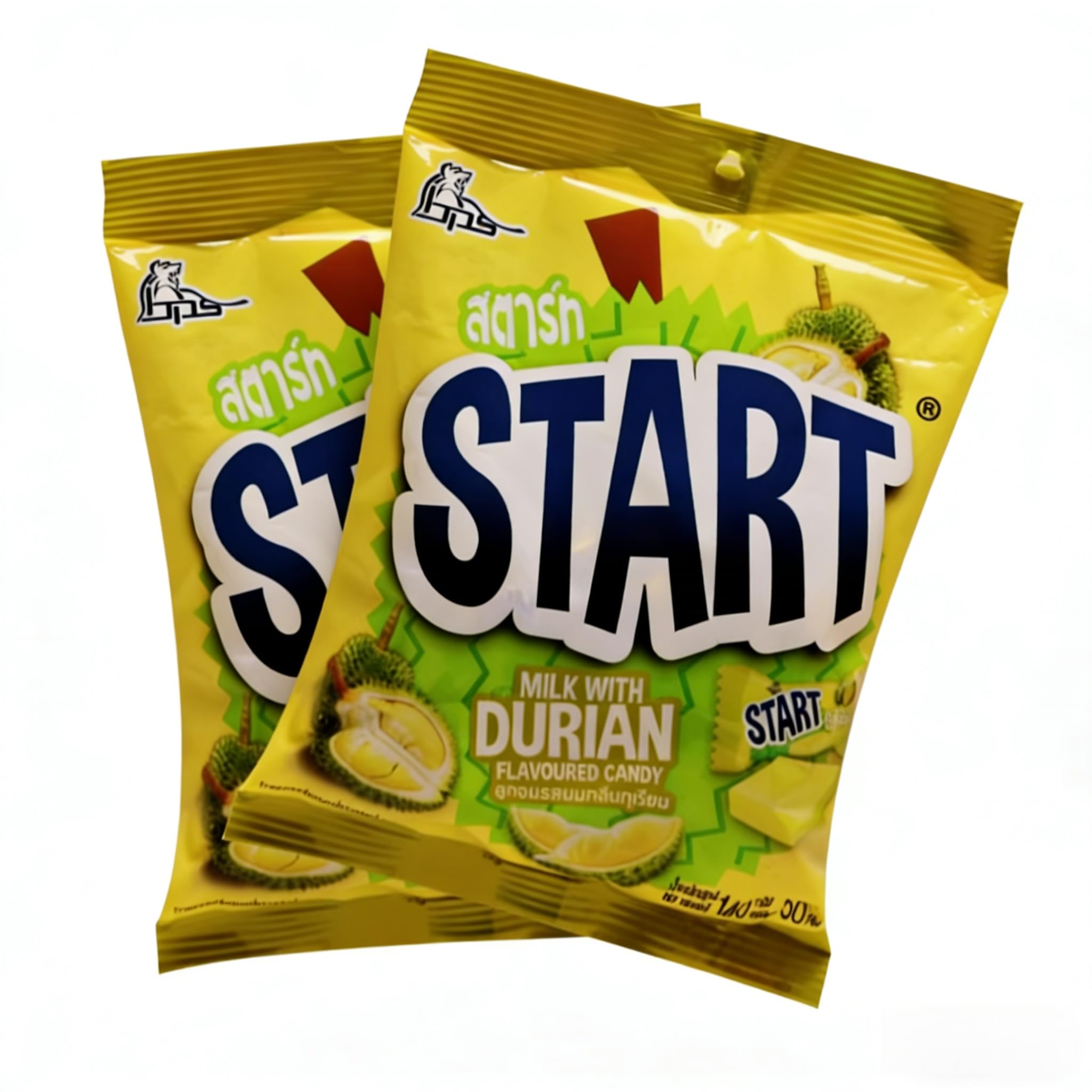 Durian Gummies (280g/9.88oz) Thai Durian Gummies | Southeast Asian Flavor | Individually Wrapped | Snack