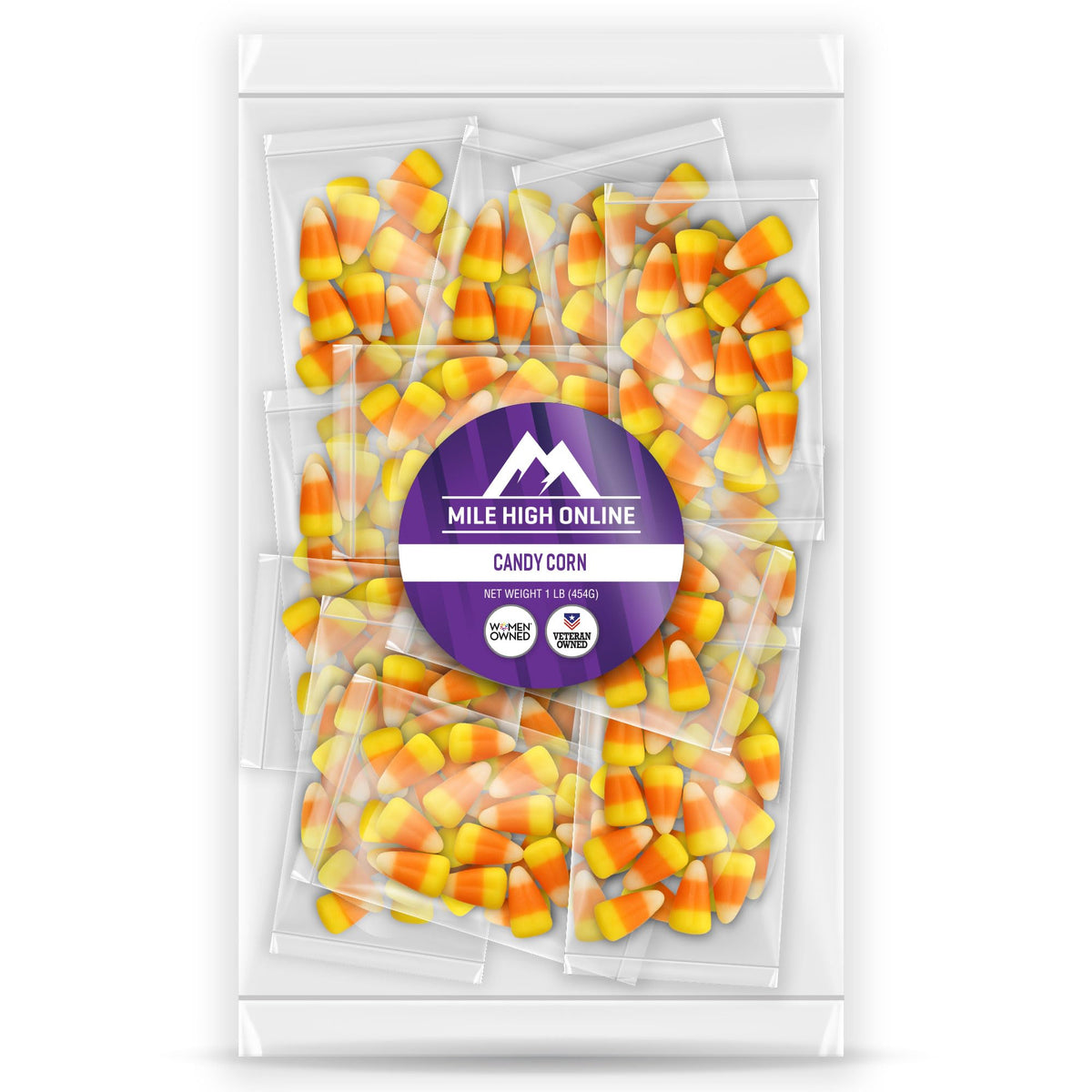 Candy Corn Individually Wrapped - 1oz Single-Serve Packs, 1LB Bulk Bag - Classic Halloween Candy, Fall Party Favors, Office Treats, Holiday Dessert