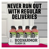 BODYARMOR Flash I.V. Electrolyte Beverage, Cucumber Lime, Hydration Drink with Coconut Water For Rapid Rehydration, Post Workout Recovery, 20 Fl Oz