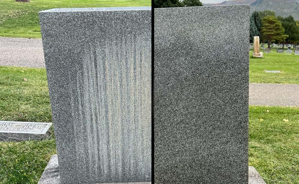 1111 TKO Headstone Cleaner - Safe, Powerful & Easy to Use - For Granite, Marble, Bronze, Concrete, Brick, Wood, Vinyl & More - Just Spray & Rinse