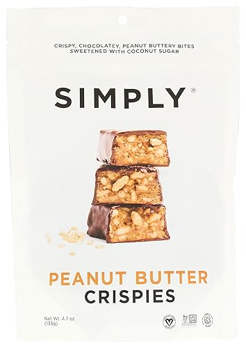 Simply Gum, Peanut Butter Crispies Dark Chocolate Bars, 4 Ounce