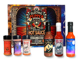 Wicked Tickle & Wicked Reaper World's Hottest Spice Gift Set - Carolina Reaper, Ghost Pepper, and Scorpion Chili Products Plus Free Sauce