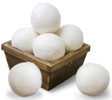SnugPad Wool Dryer Balls XL Size 6 Pack, Natural Fabric Softener 100% Organic Premium New Zealand Wool, Chemical Free and Reduces Wrinkles, 1000+