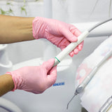 GUSTO [Case of 1000] Pink Nitrile Disposable Gloves, Small - Latex & Rubber Free, Powder-Free, Non-Sterile Gloves for Food Prep, Cleaning