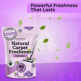 Aromasong Carpet Deodorizer Powder- 100% Natural Lavender Carpet Freshener - Safe For Pets - Upholstery Deodorizer - Effective Pet Odor Eliminator