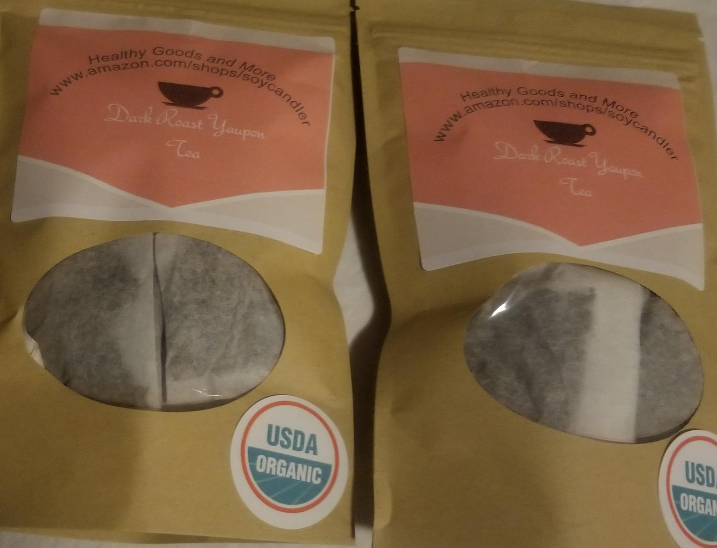 Dark Roast Yaupon Regenerative Organic Yaupon Tea (48 single tea bags) 2 Packs of 24