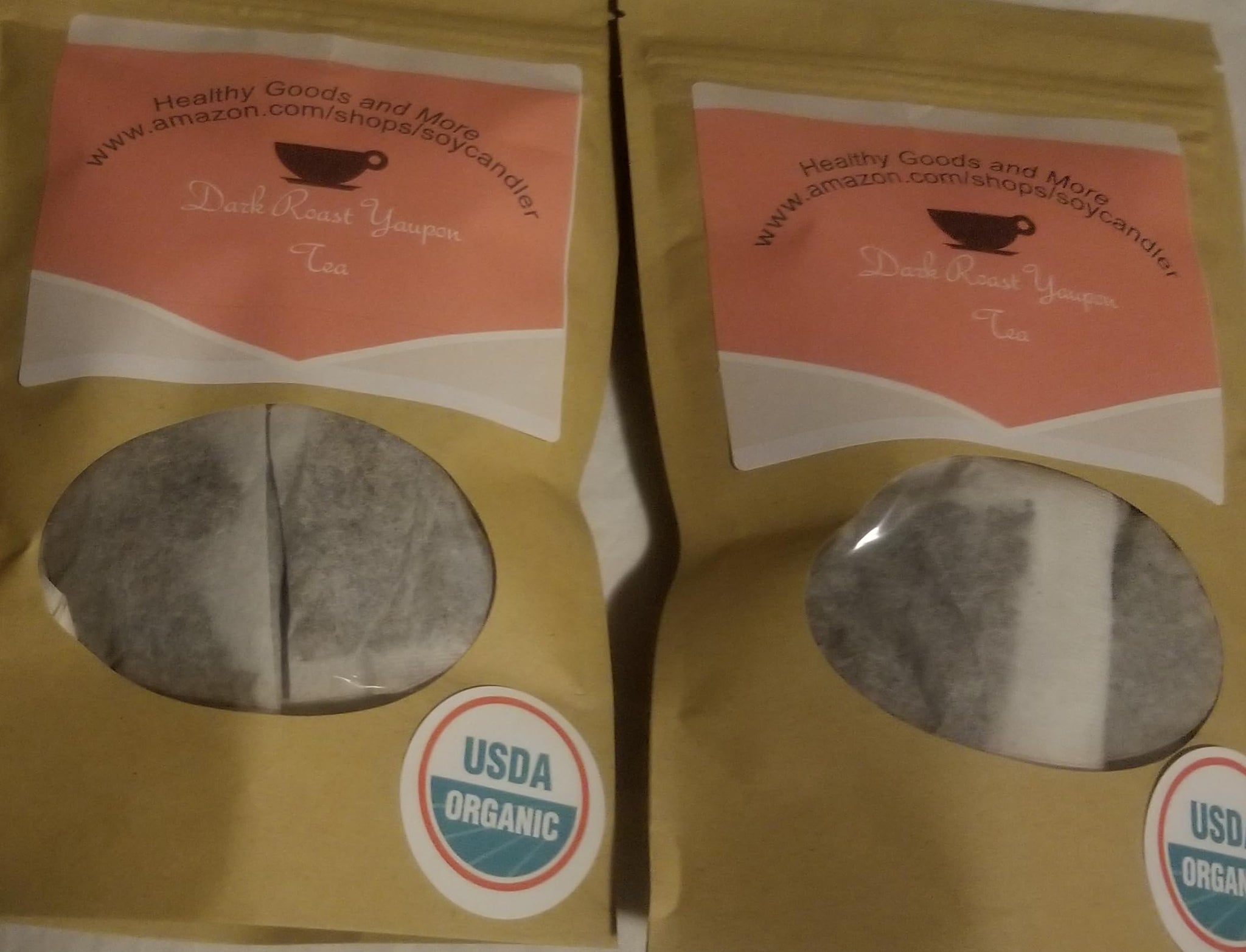 Dark Roast Yaupon Regenerative Organic Yaupon Tea (48 single tea bags) 2 Packs of 24