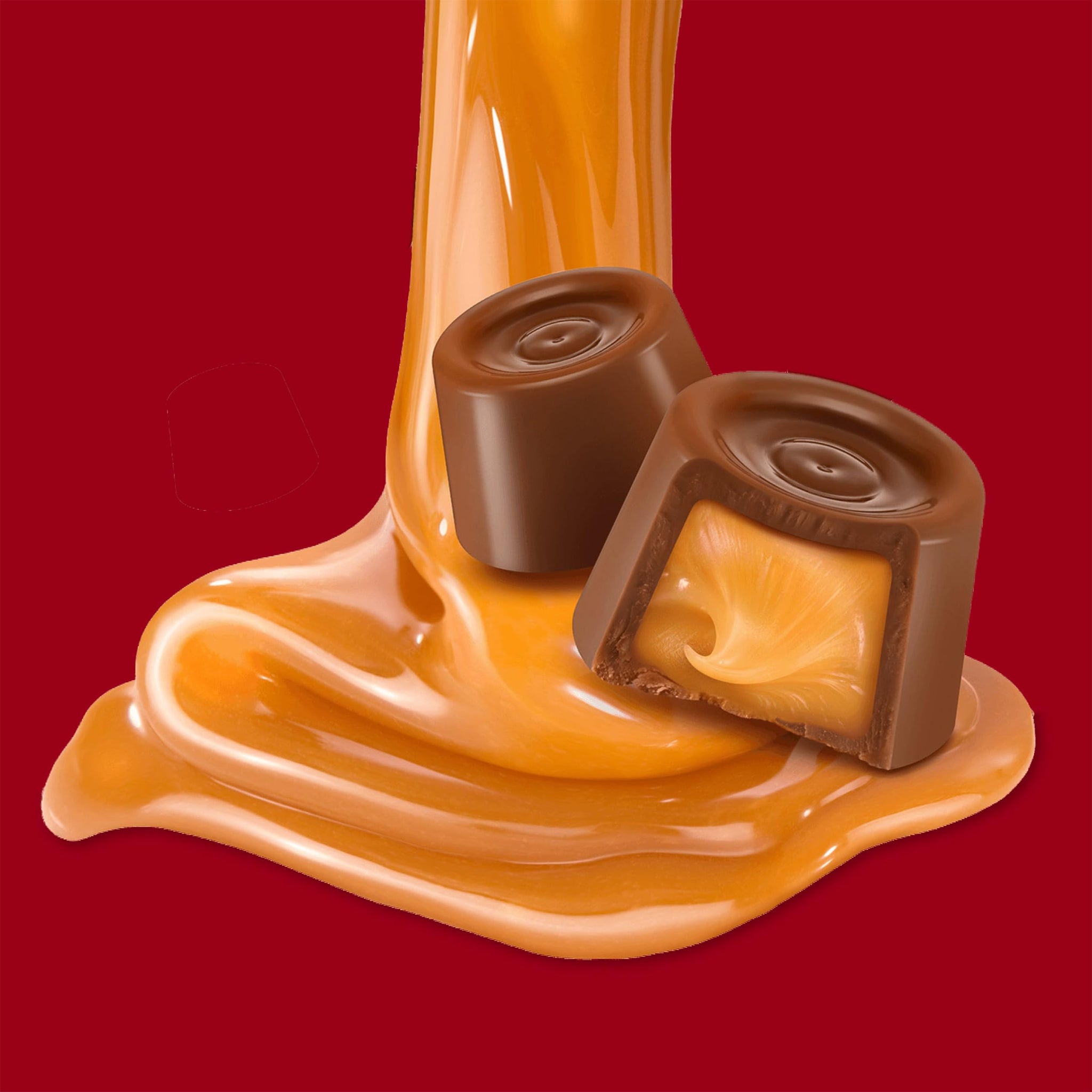 Caramel Chocolate Candy 1 Lb Bag - Bulk Individually Wrapped Creamy Caramel Milk Chocolate Candy Gold Wrapper For Parties, Candy Buffet & Treats