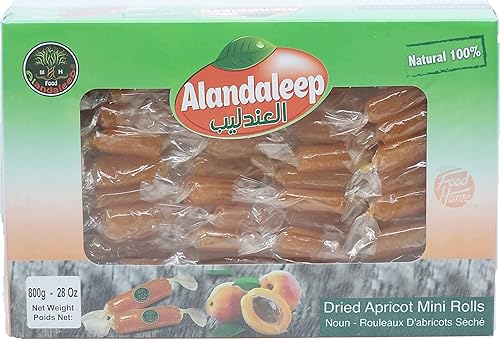 Alandaleep dried apricot mini rolls, individually wrapped in 800-gram box