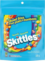 Skittles Tropical, Chewy Candy Bowl Size Bag, 1 Pack, 320g Per Pack