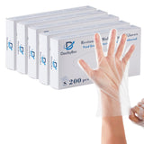 DealbyBox 1000pcs Plastic Food Safe Gloves, Disposable Gloves for Restaurant Cooking, Food Handling, Serving, Prep,Baking. (Medium)