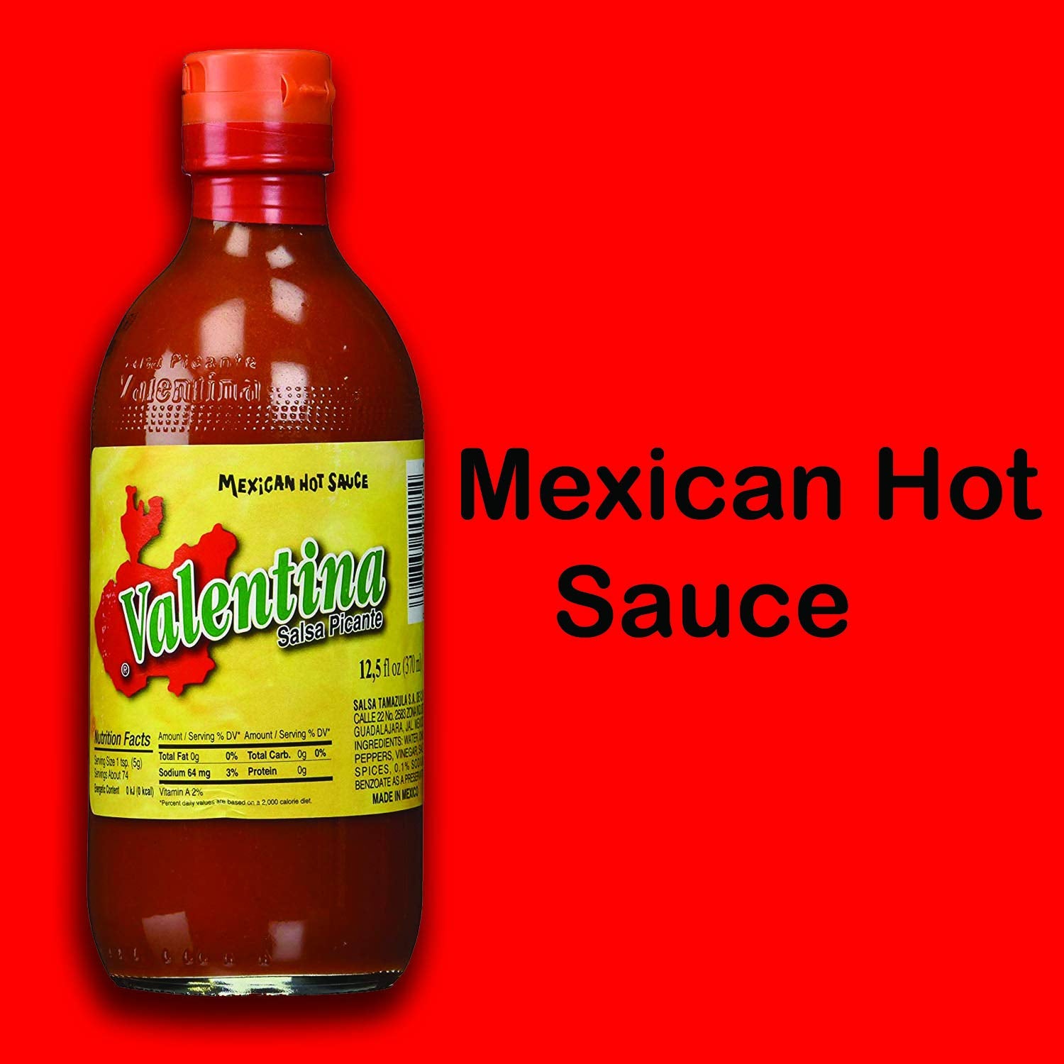 Valentina, Hot Sauce Red, 12.5-Ounce (24 Pack)