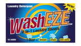 WashEZE 3-in-1 Laundry Detergent Sheets - 20 Loads Fresh Scent Liquidless Soap Sheet-Detergent, fabric softener and more -Travel Approved, College
