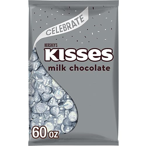 HERSHEY'S KISSES Milk Chocolate Candy Bulk Bag, 60 oz