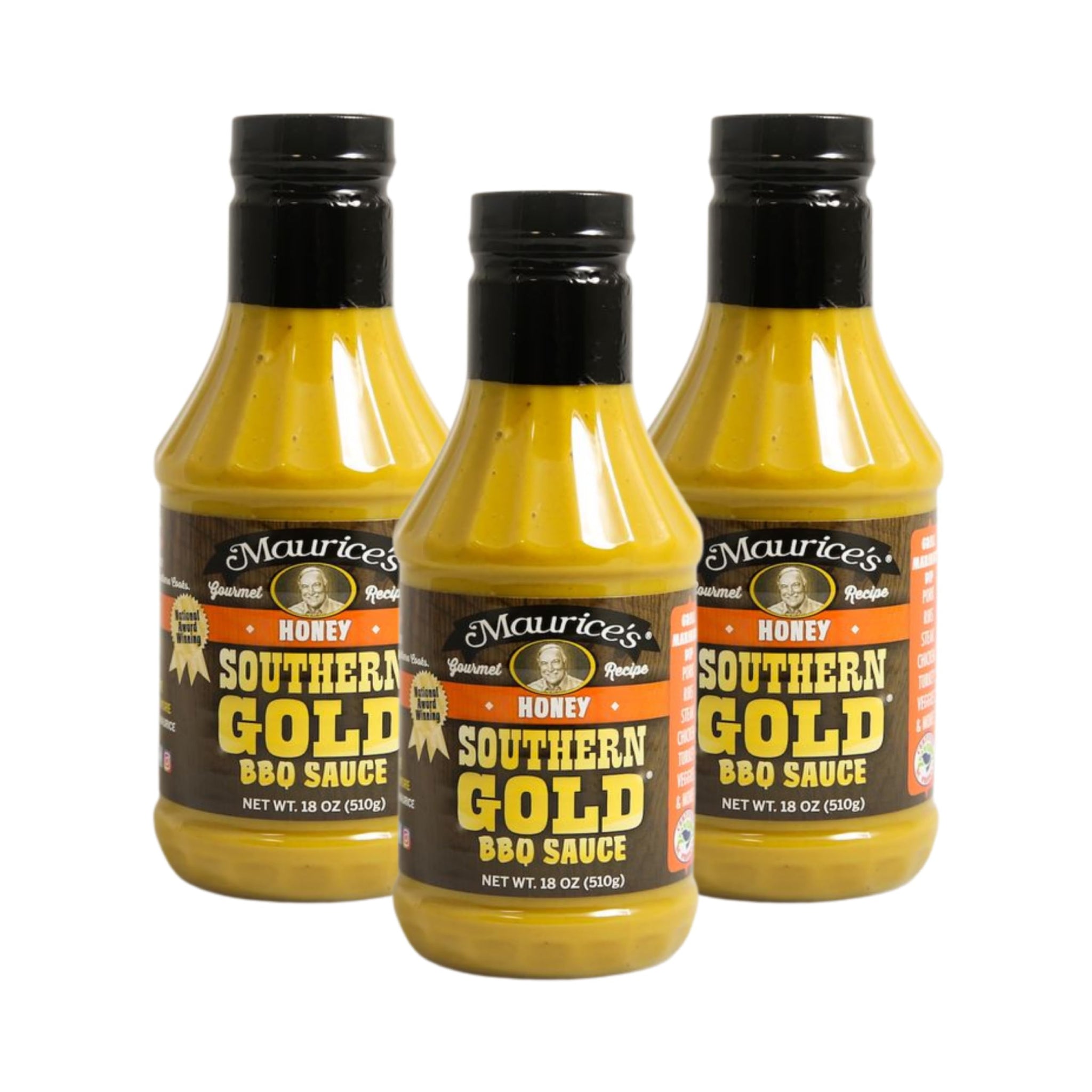 Maurice’s Southern Gold BBQ Sauce, Honey Flavor - Carolina Gold Barbecue Sauce with Sweet Flavor - Authentic Carolina Barbeque Dressing