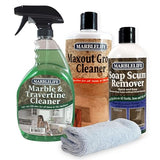 Marblelife Bathroom Combo Kit, With Marble & Travertine Cleaner, MaxOut Deep Grout Cleaner for Tile Floors, Soap Scum Remover For Shower & Other