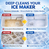 RTGJPML Ice Machine Cleaner Tablets Nickel Safe Ice Maker Cleaner Tablets for Countertop, Nugget Ice Makers Compatible with All Major Brands 36pcs