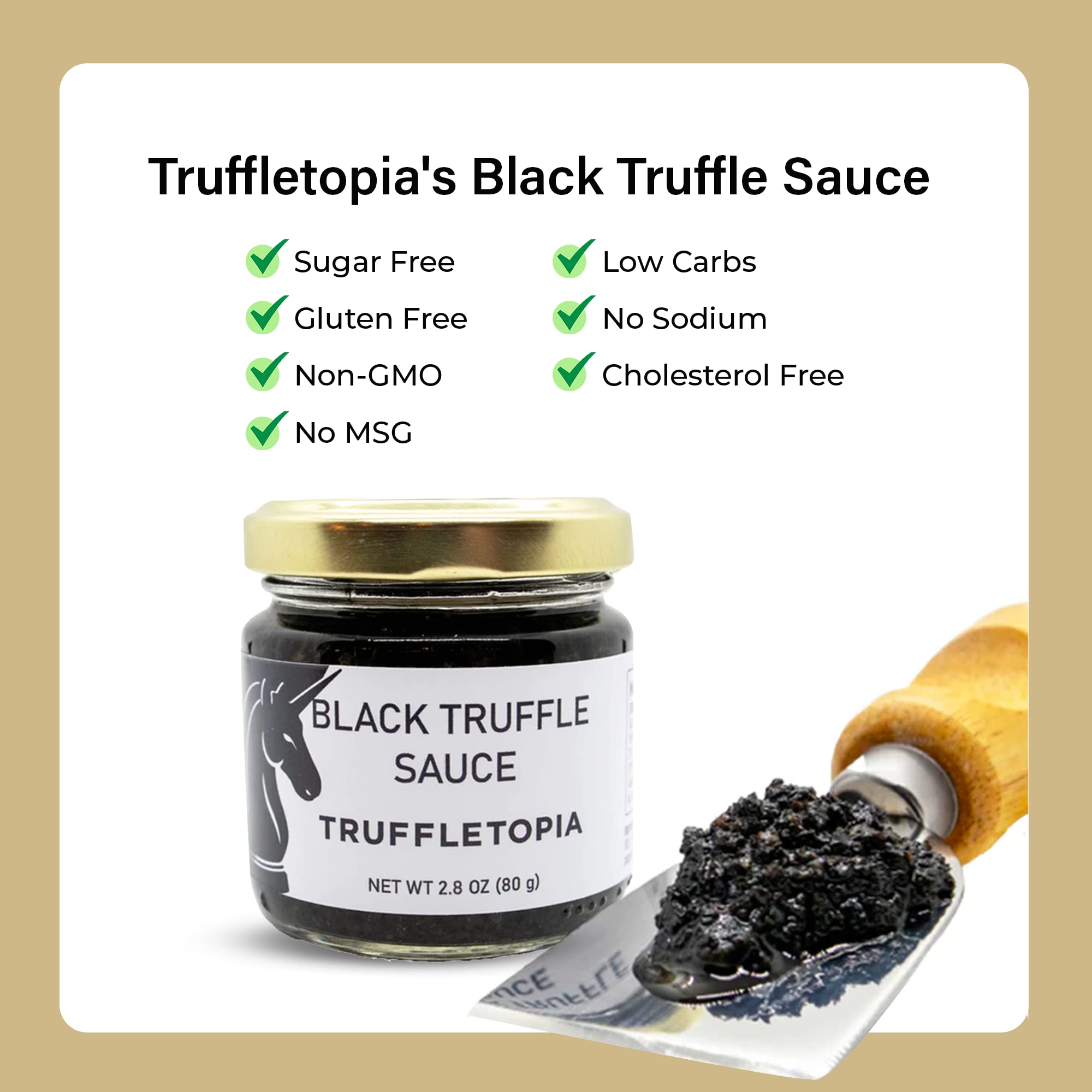 Truffletopia I Black Truffle Sauce 2-Pack I With Real Natural Black Truffles I For Seasoning, Cooking & Baking I Gluten Free, Non-GMO, No MSG