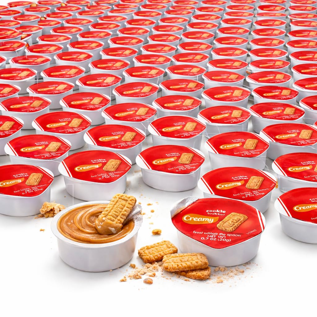 Cookie Butter Creamy Spread Cups - Pack of 15 (0.7 oz Each) | Smooth & Creamy Cookie Spread | Single Serve Snack Cups | Perfect for Dipping, Toast