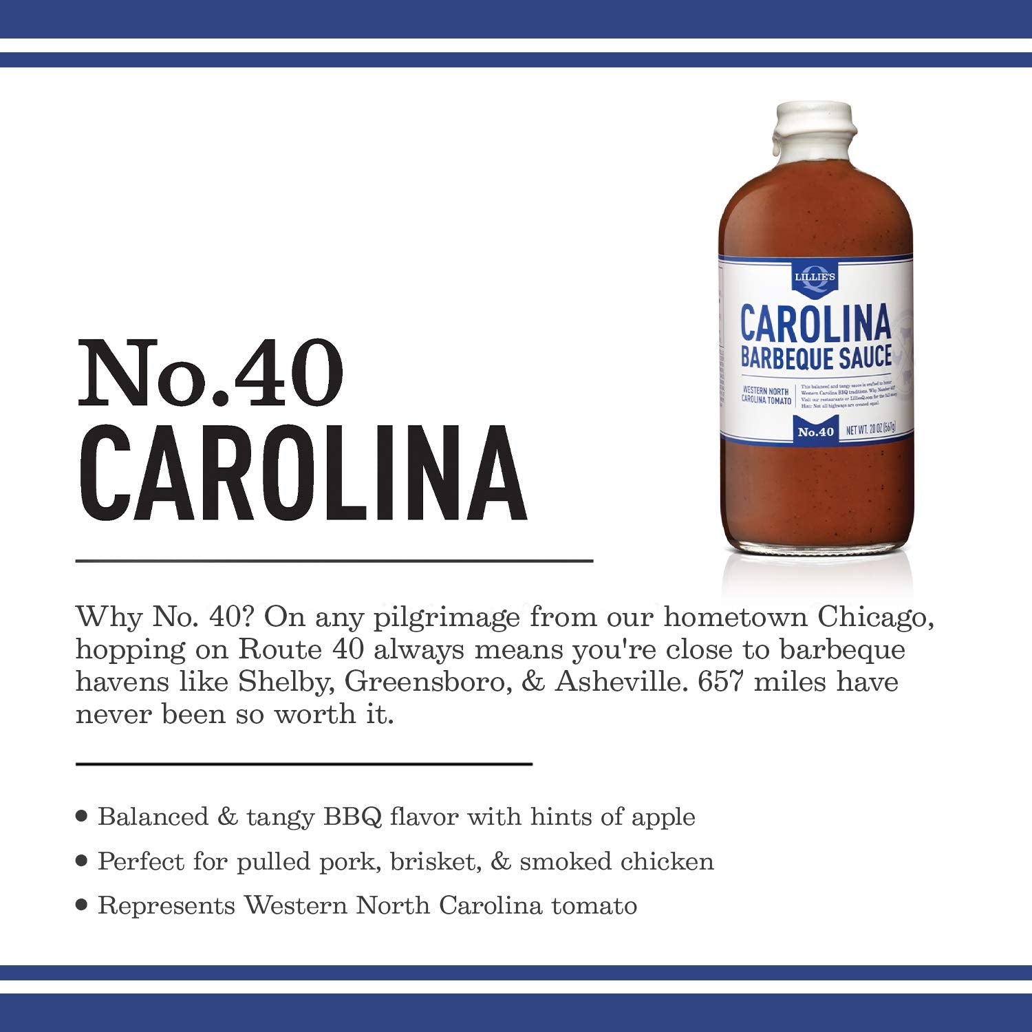 Lillie's Q - Carolina Barbeque Sauce, Gourmet Carolina Sauce, Tangy BBQ Sauce with Tomato Vinegar, Premium Ingredients, Made with Gluten-Free