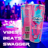 I.CANDY Energy Drink Cotton Candy, Zero Sugar Zero Calorie, 114mg Natural Caffeine from Green Tea, B3 B6 B12 Vitamins, No Crash Pink Energy Drink - 4