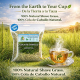 Cola de Caballo Herbal Tea - 4 oz (113 g) - 100% Natural Horsetail Loose Leaf Tea (Shave Grass) - Traditional Mexican Remedy - Caffeine-Free, Vegan