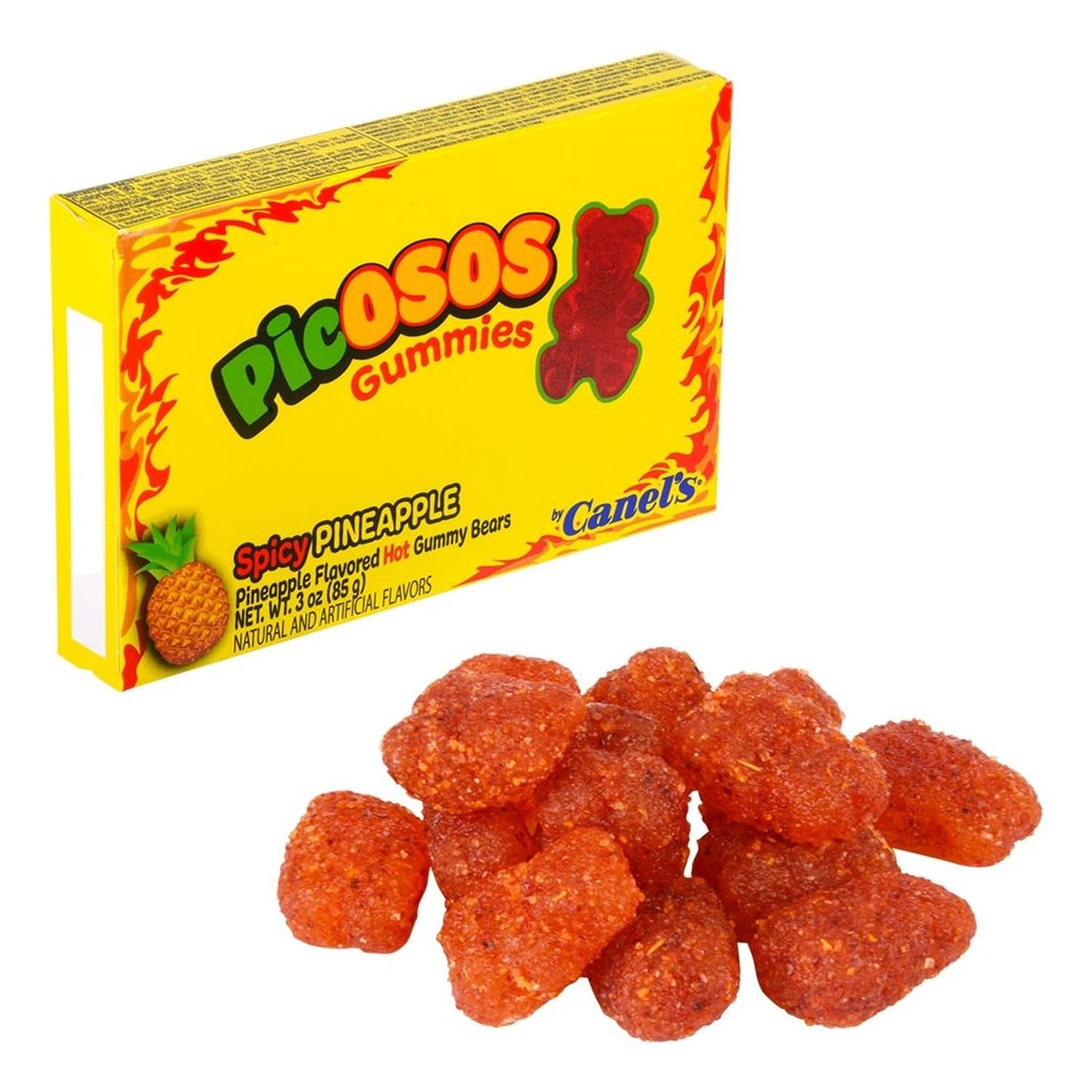 Canel’s Picosos Spicy Pineapple & Mango Flavor Gummy Bears - Choose Your Flavor - 3oz Theater Boxes (Pack of 11-33 Ounce Total) - Sweet and Hot