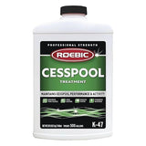 Roebic K-47-Q Cesspool Treatment: Prevents Clogging, Buildup, Exclusive Bacteria Digests Paper, Destroys Sludge - 32 Ounces, White/Green