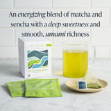 Rishi Tea Matcha Super Green Tea - Organic, Caffeinated Sachet Tea Bags, Umami Japanese Green Tea, Antioxidant Rich Sencha & Matcha Blend - 15 Count