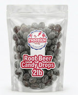 2 lbs Root Beer Candy Drops - Classic Old Fashioned Sugar-Dusted & Sanded Bulk Sweet Treats for Parties, Gifts & Snacking
