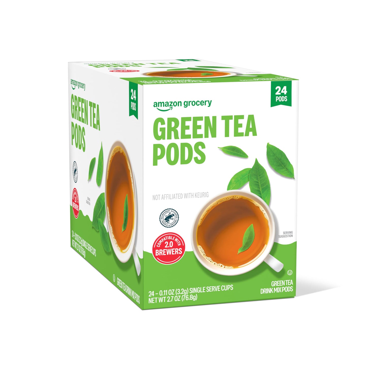 Amazon Grocery, Green Tea Pods, 2.7 Oz, 24 Ct (Previously Happy Belly)