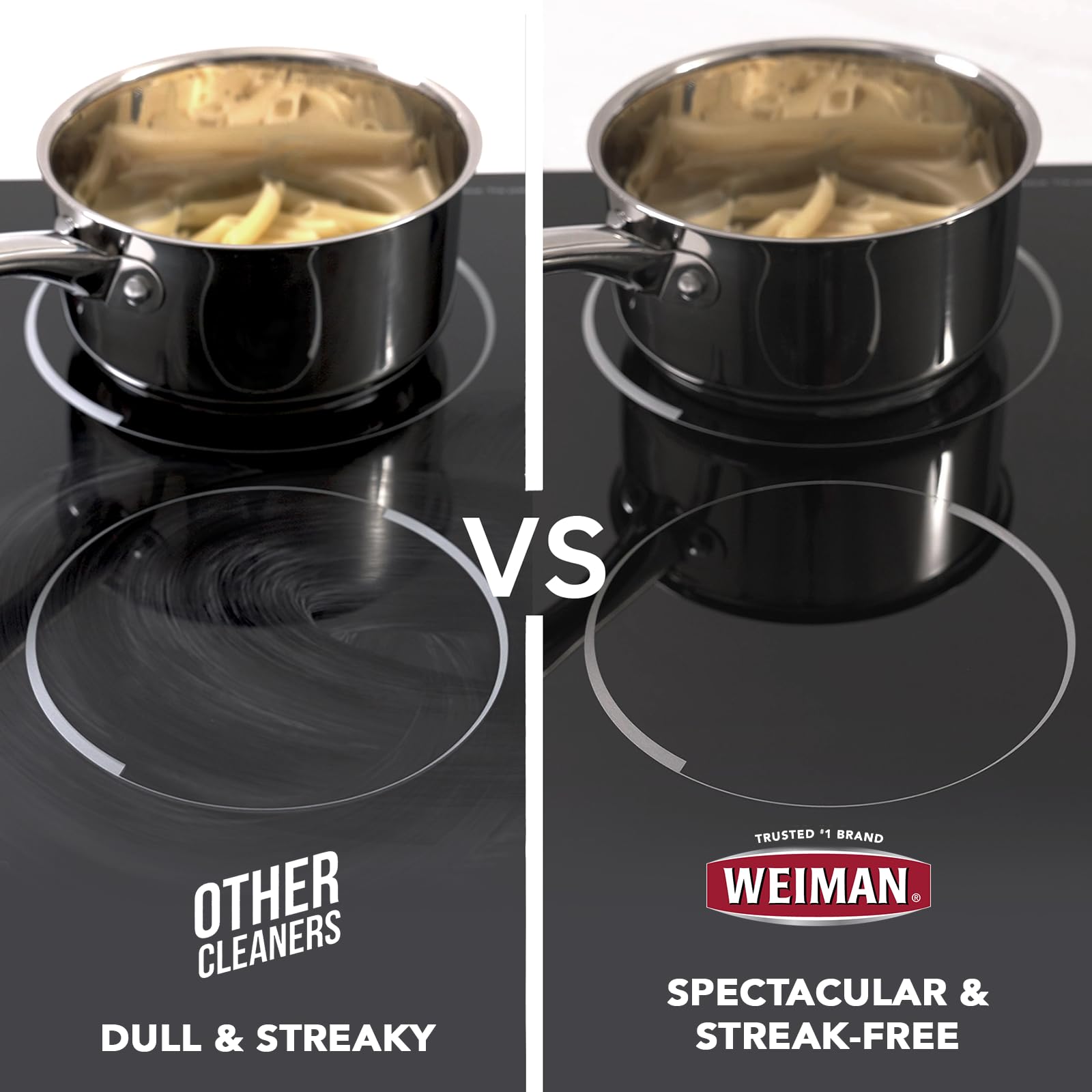 Weiman Heavy Duty Cooktop Polish & Stainless Steel Wipes - Powerful Appliance Kitchen Cleaning Kit - Packaging May Vary