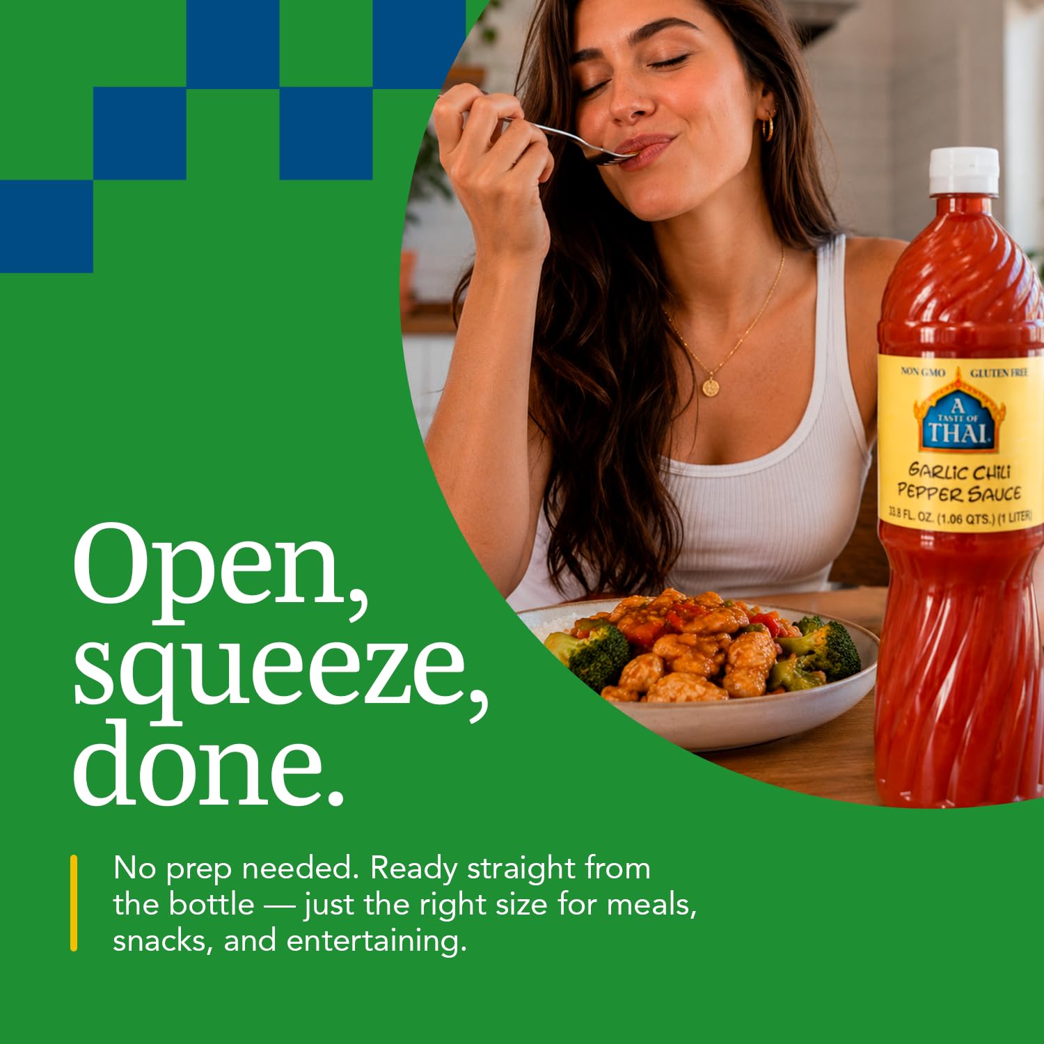 A Taste of Thai Sriracha Garlic Chili Pepper Sauce -Siracha Sauces with Bold Hot Flavor for Stir-Fry, Marinades & Dipping - Authentic Thai Chili Sauce
