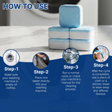 GymAora Washing Machine Cleaner Tablets - 24-Pack Deep Cleaning & Descaler for HE, Front Load & Top Load washer cleaner tablets, Septic-Safe, 12-Month