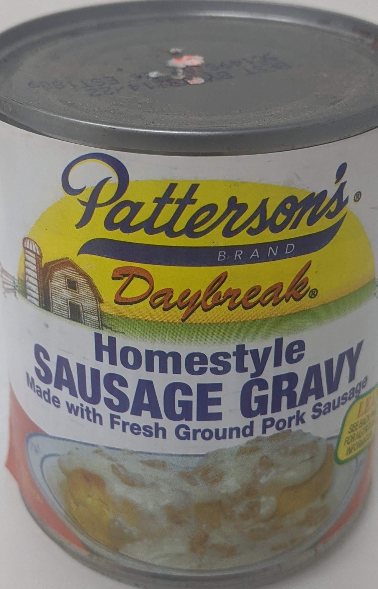 Patterson Sausage Gravy Bundle - 4 x 8 Oz Cans of Pattersons Daily Sausage Gravy, Creamy Sausage Gravy, Bundled with JFS Recipe Card