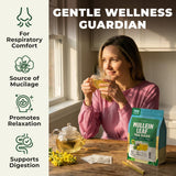 Gya Tea Co Mullein Leaf Tea Bags for Lungs (100 Bags) - Caffeine Free Mullein Herbal Tea for Health & Respiratory Wellness Support - No Additives