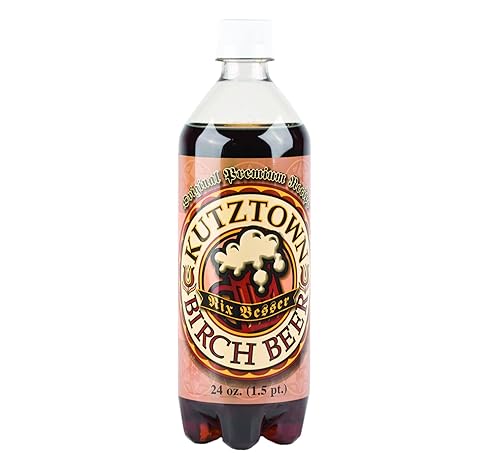 AmishTastes Kutztown "Nix Besser" Birch Beer, Famous Amish Drink, 24 Oz. (Pack of 4)