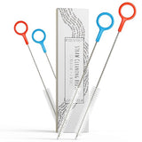 Buenalife Heavy Duty Cleaning Brushes Set of 4 - Extra Long Straw Cleaners for Metal and Plastic Reusable Drinking Straws, to Clean Small Spaces