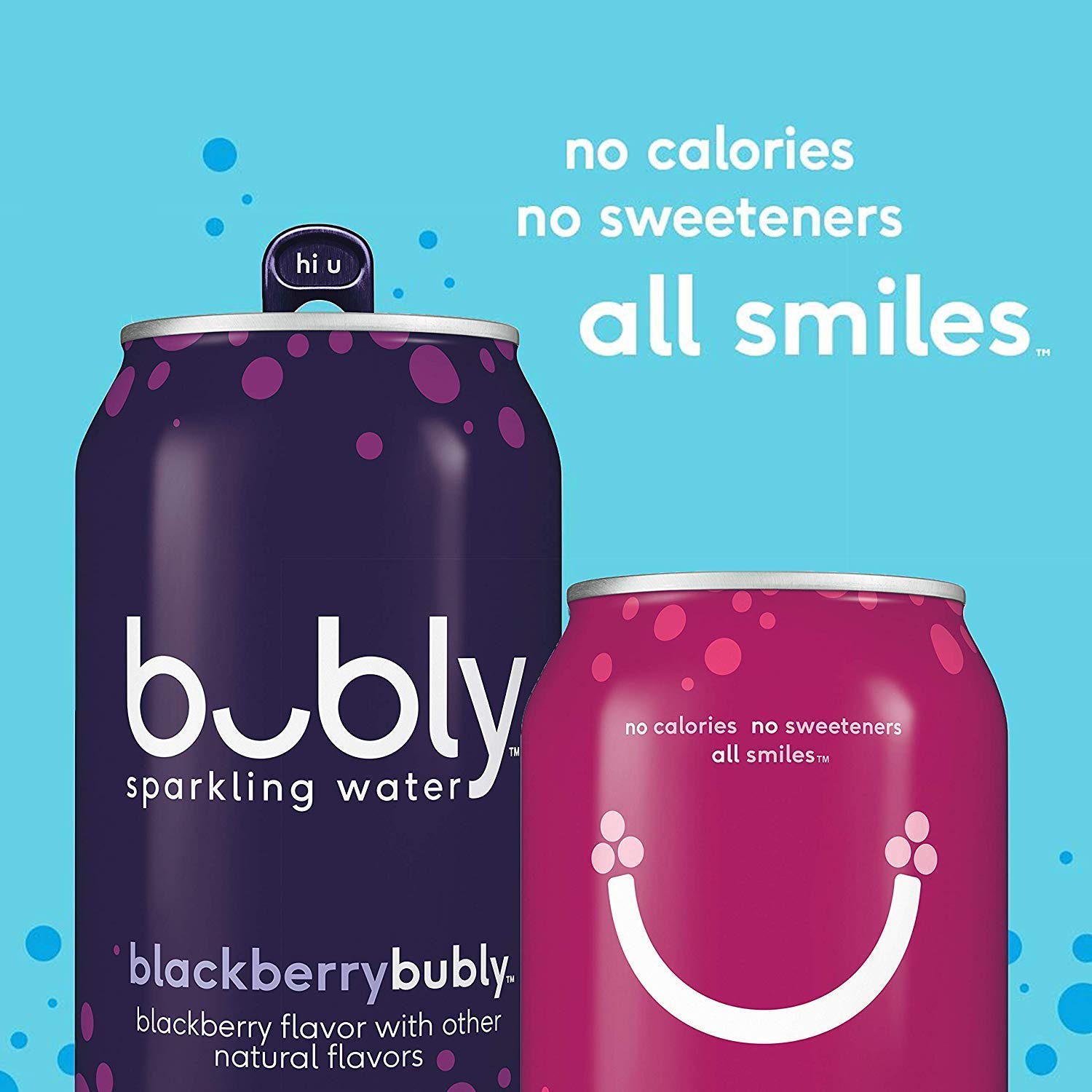 Bubly Sparkling Water Fizzy Sampler Variety, 12 Fl Oz (Pack of 18)