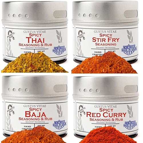 Spicy One Pot Wonders | Authentic Small Batch Seasonings | 4 Gourmet All Natural Spice Blends | All Natural | Hand Packed, Non GMO | Made in USA |