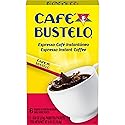 Café Bustelo Espresso Style Dark Roast Instant Coffee, 6 Count Single Serve Packets