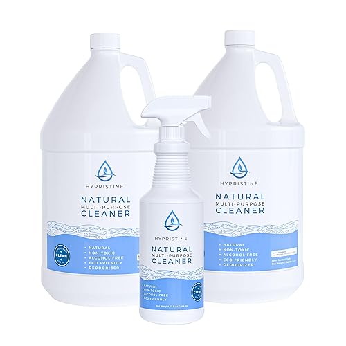 Hypristine Natural Multipurpose Surface Cleaner, 32oz Spray & 2 Pack of 1 Gallon Bottles