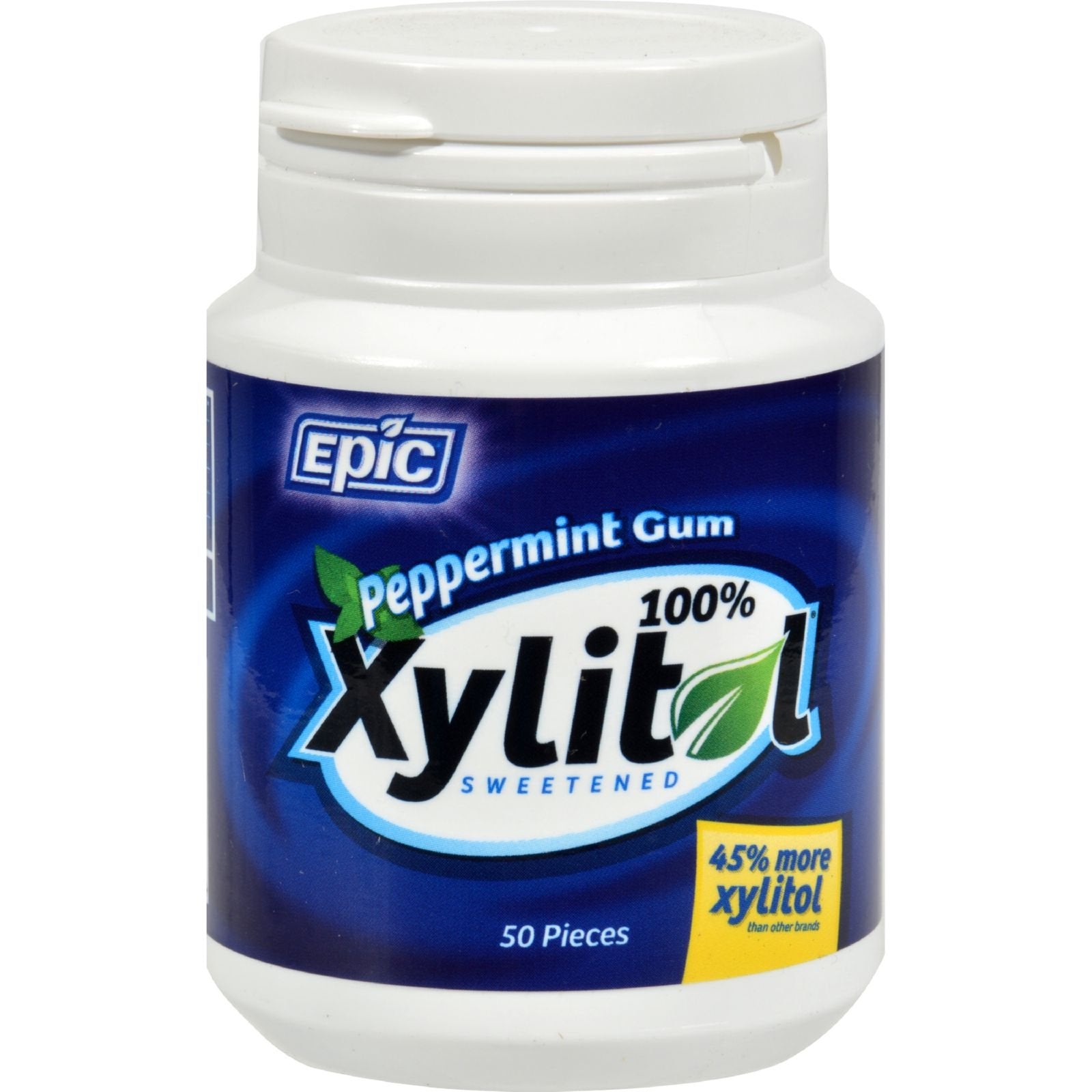 Epic Dental Gum Ppprmnt Xylitol Swtnd 50 Ct12