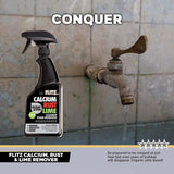 FLITZ Calcium, Rust, & Lime Remover - 16oz Bottle of USA-Made Limescale Remover for Toilets, Showers, and More - Powerful Spray that Instantly