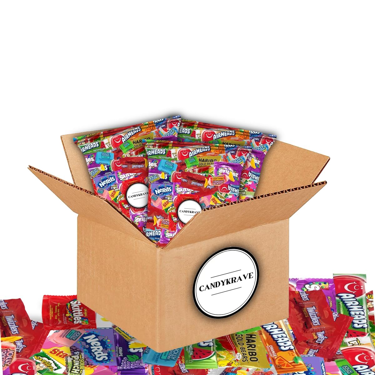 Christmas Candy Individually Wrapped Treats - 5LB Holiday Bulk Assorted Variety Pack - Party Favor Bags - Full-Size Bars - Stocking Stuffer Mix