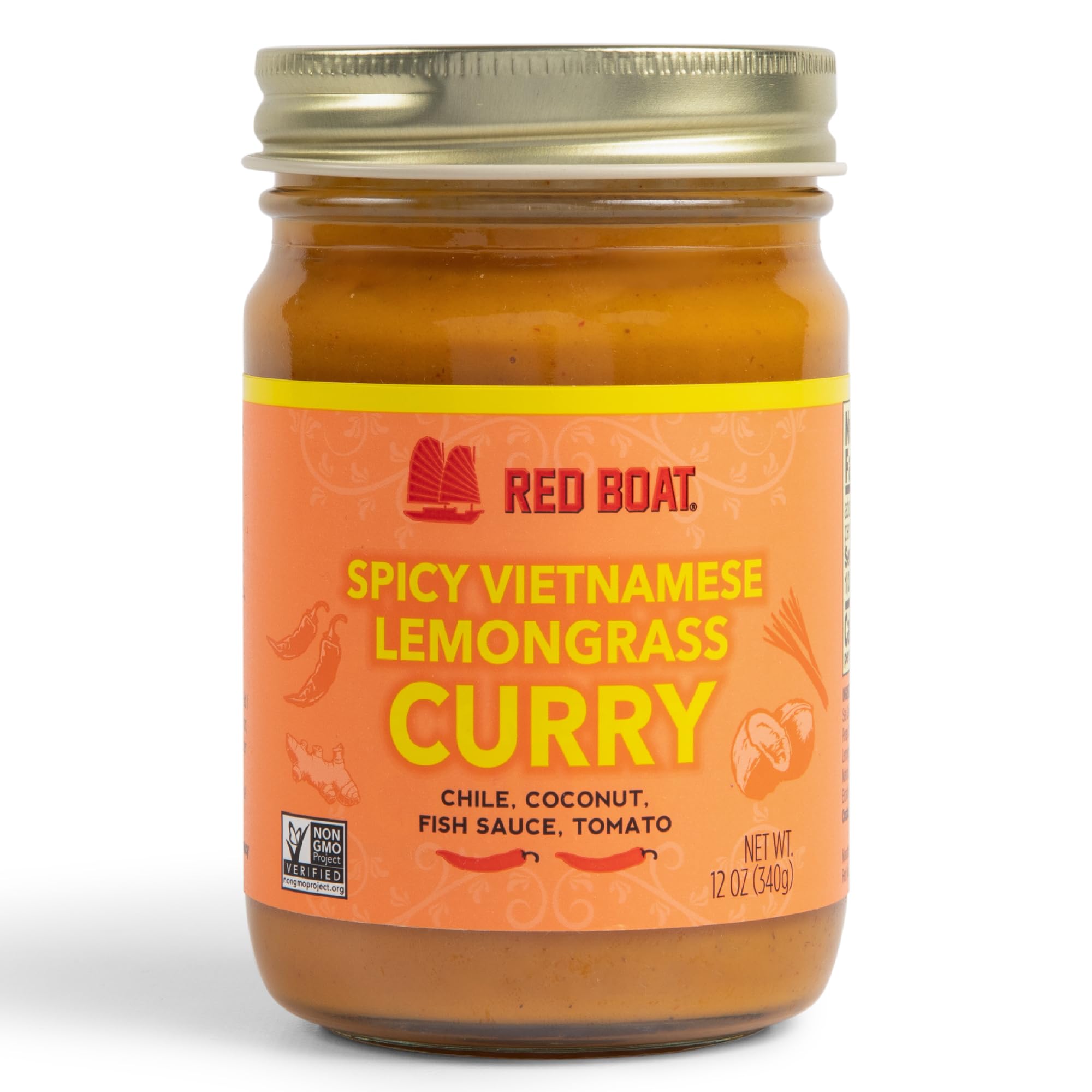Red Boat Fish Sauce Spicy Vietnamese Lemongrass Curry | Deliciously Complex Flavors Ready in 20 min | Simple ingredients, nothing artificial | 12 oz